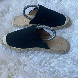BestOn Black Slip On Espadrilles Sz 7.5